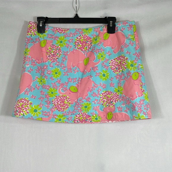Vintage Lilly Pulitzer Reversible Wrap Mini Skirt Size 6 EUC - Picture 3 of 11